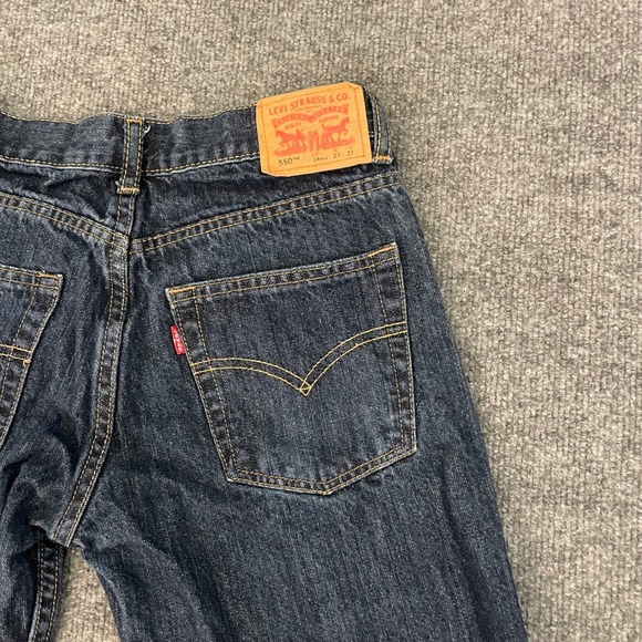 Levi's Denim - Levi's 550 Jeans Youth Size 14 27 x 27 Relaxed Fit Dark Wash Denim